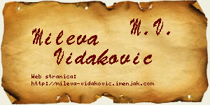 Mileva Vidaković vizit kartica